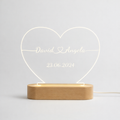 Heart-Shaped Wooden Light